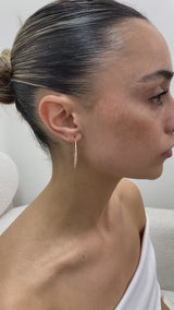 Diamond Threader Earrings 1.1 ct Rose Gold