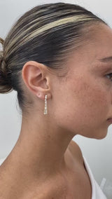 2.6ct Diamond Tennis Earrings, Solid Gold 14K