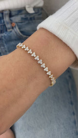 Diamond Tennis Bracelet 4 ct Yellow Gold