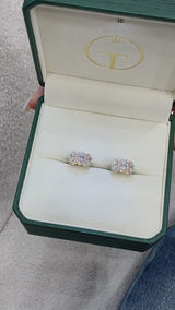 Diamond Hoop Earrings 3.8 ct Yellow Gold
