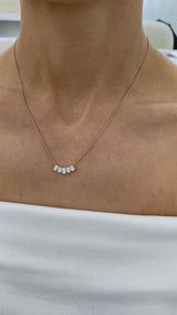 Diamond Pendant Necklace 0.9 ct White Gold