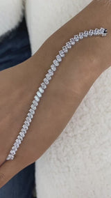 Diamond Tennis Bracelet 8.7 ct White Gold