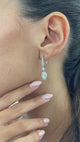 Diamond Dangle Earrings 2.2 ct White Gold