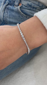 Diamond Tennis Bracelet 3.9 ct White Gold