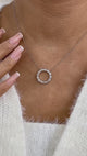Diamond Pendant Necklace 1.8 ct White Gold