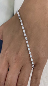 Diamond Tennis Bracelet 4.3 ct White Gold