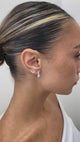 Diamond Hoop Earrings 1 ct White Gold