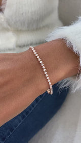 Diamond Bracelet 2.16 Carat Rose Gold 14K