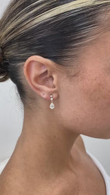 Diamond Drop Earrings 1.37 ct Yellow Gold