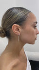 Diamond Dangle Earrings 1.2 ct White Gold