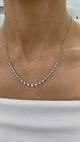 Diamond Chain Necklace 1.1 ct White Gold