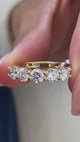 Diamond 5 Stone Ring 1.76 Carat Yellow Gold 14K
