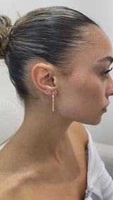 Diamond Drop Earrings 1.3 ct Rose Gold