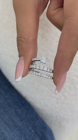 Diamond Wrap Ring 1.35 ct TCW, White Gold 14K