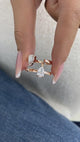 Diamond Two Stone Ring 1.5 ct Rose Gold