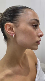 Diamond Hoop Earrings 1.47 Carat Rose Gold 14K