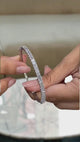 Diamond Bangle Bracelet 3.2 ct White Gold