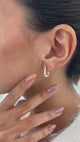 Diamond Hoop Earrings 0.9 ct Yellow Gold