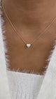 Romantic Necklace 1.5 ct TCW , Solid Gold 14k