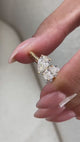 Diamond 2 Stone Ring Fashion Ring 1.40 ct TCW, Yellow Gold 14K