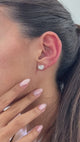 Diamond Stud Earrings 0.8 ct White Gold