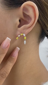 Diamond Stud Earrings 2.2 ct Yellow Gold