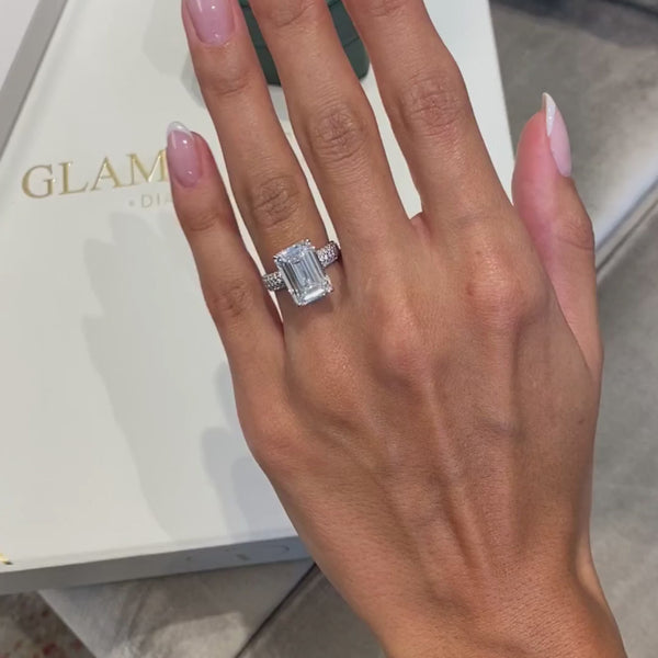 Tatiana - Emerald Cut 5.44 Carat Diamond Engagement Ring