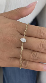 Diamond Chain Bracelet 0.9 ct Yellow Gold