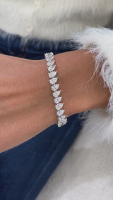 Diamond Tennis Bracelet 12.4 ct White Gold