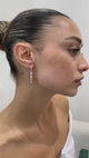 Diamond Dangle Earrings 2.1 ct Rose Gold