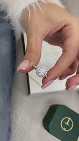 April Engagement Ring 2.05 Carat White Gold