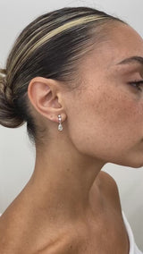 Diamond Drop Earrings 1.39 ct White Gold