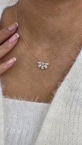 Diamond Pendant Necklace 1.5 ct Yellow Gold
