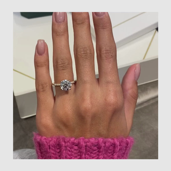 Claire - Round Cut 2.60 Carat Diamond Engagement Ring