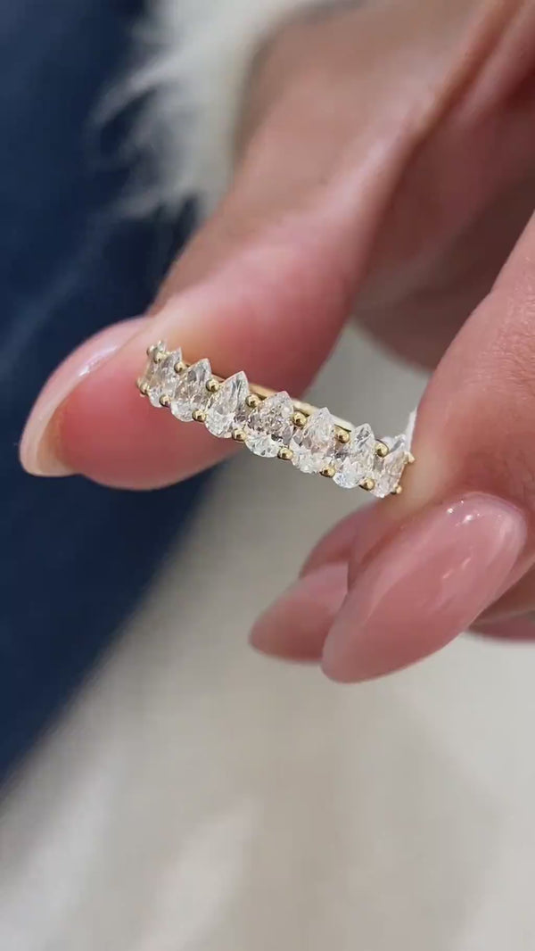 Diamond Stackable Ring 1.25 Carat Yellow Gold 14K