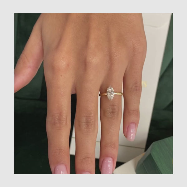 Kenna - Marquise Cut 1.08 Carat Diamond Engagement Ring