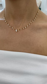 Diamond Chain Necklace 2.4 ct Yellow Gold