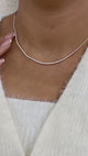 Diamond Tennis Necklace 2.5 ct Rose Gold