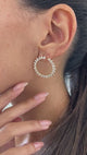 Diamond Hoop Earrings 3.5 ct Yellow Gold