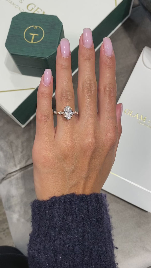 Alanna - Oval Cut 3.50 Carat Diamond Engagement Ring