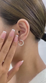 Diamond Hoop Earrings 1.70 ct Rose Gold