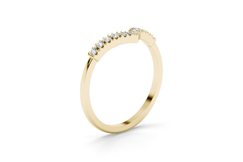 RING V - 14k Gold Lab Grown Ring 0.14 carat D/VS