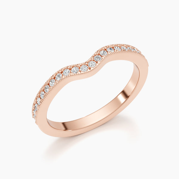 Scarlett  - V Style Diamond Ring 0.22 Carat Wedding Anniversary Band
