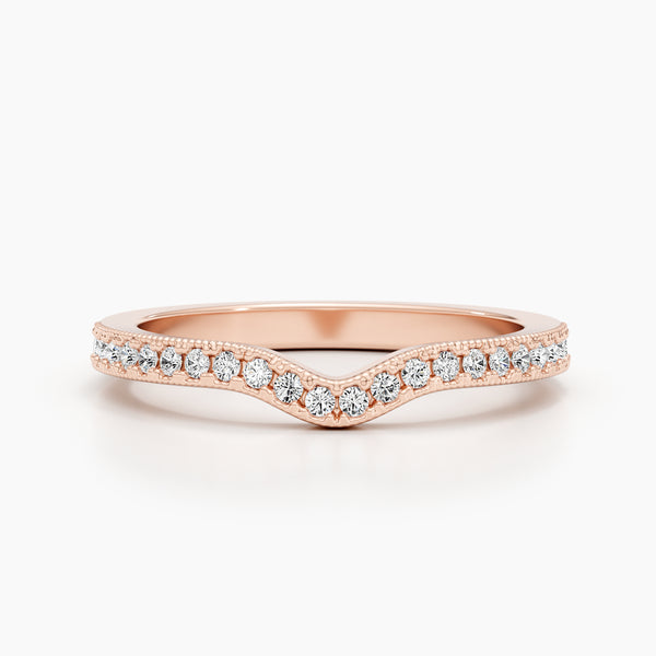 Scarlett  - V Style Diamond Ring 0.22 Carat Wedding Anniversary Band